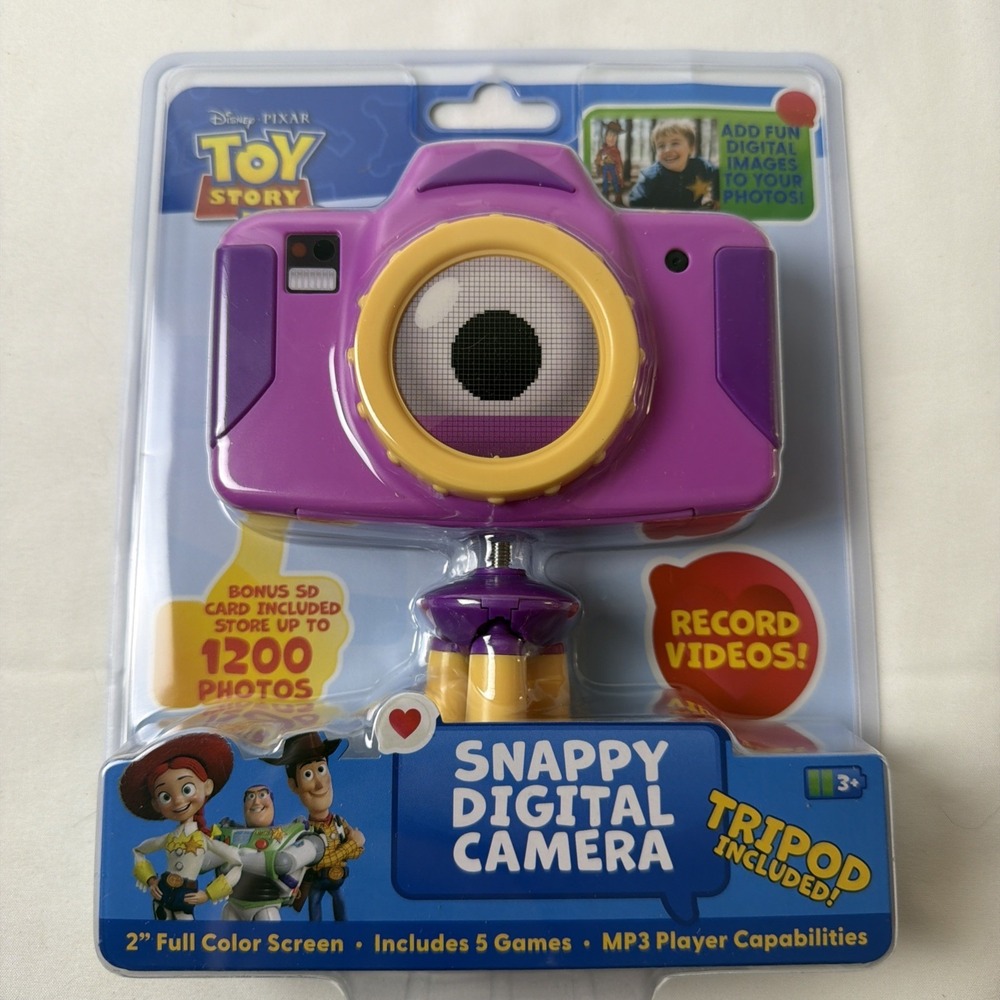 Disney Pixar Toy Story 5 Snappy Digital Camera Videos, 5 Games & Tripod Included